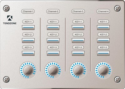 Ovládací panel s gombíkmi a tlačidlami